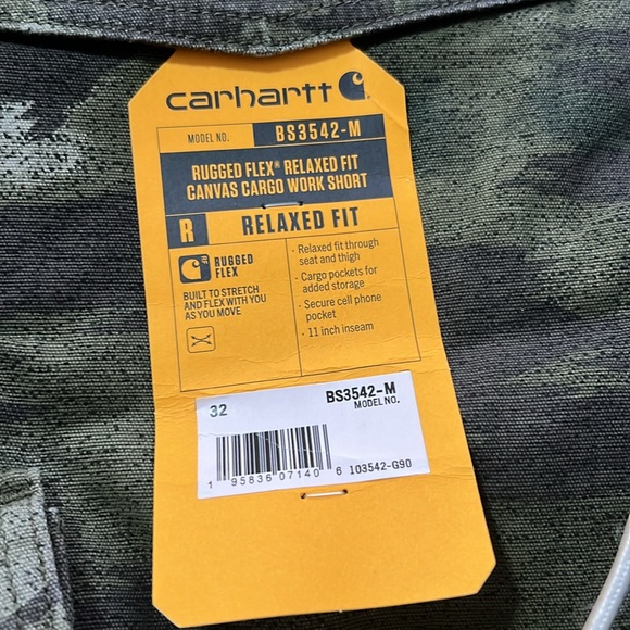 Carhartt Men's Rugged Flex Relaxed Fit Canvas Cargo Work Short Size 32 - Picture 5 of 7